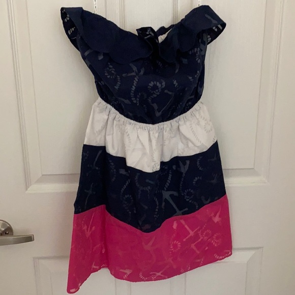 Lilly Pulitzer Nautical Strapless Dress - Picture 2 of 6